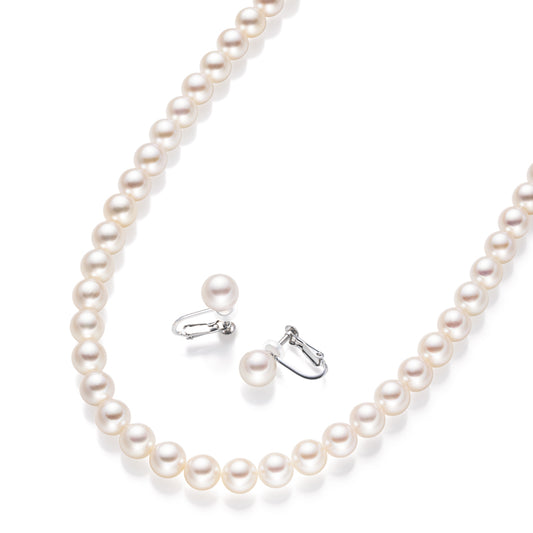 アコヤ真珠ネックレス&イヤリング7.7mm