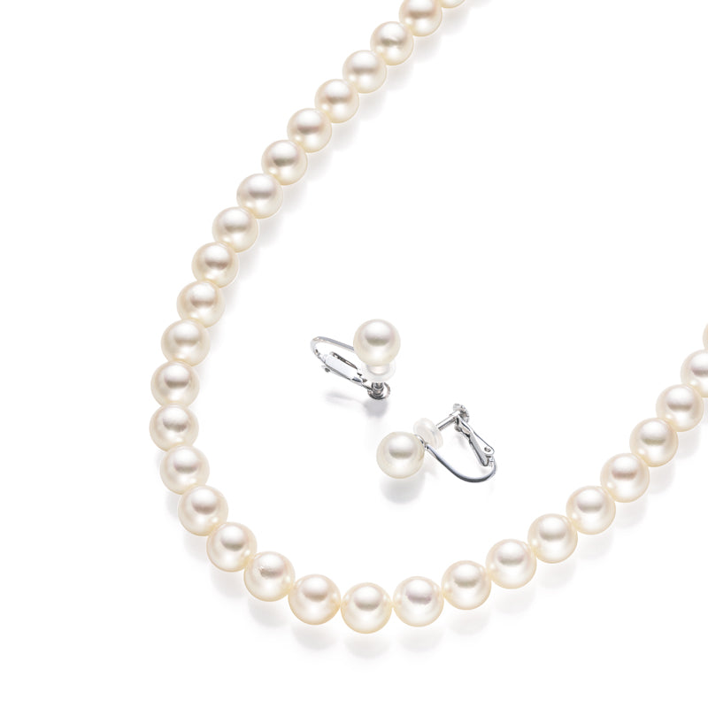 アコヤ真珠ネックレス&イヤリング7mm